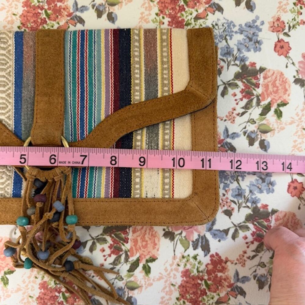 Shiraleah Chicago Boho‎ Western Clutch Southwestern Tapestry Tassel Bag - Picture 13 of 14